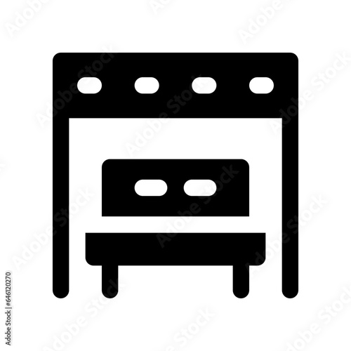 bus station solid icon. vector icon for your website, mobile, presentation, and logo design.