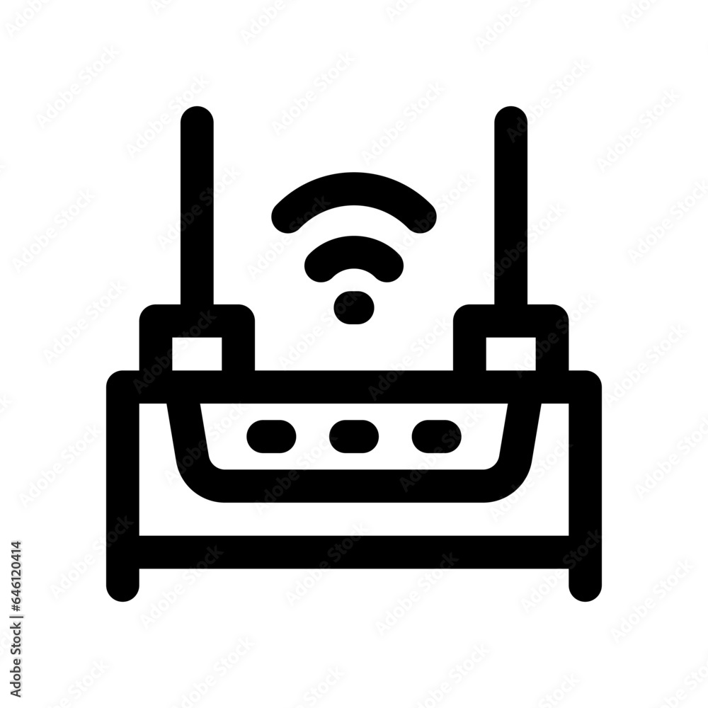 wifi router line icon. vector icon for your website, mobile, presentation, and logo design. wifi router line icon. vector icon for your website, mobile, presentation, and logo design.