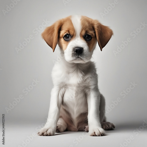 Sad dog White Background © Pasindu