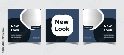 Editable minimal square banner template. Colorful background with shape. Suitable for social media post and web ads.