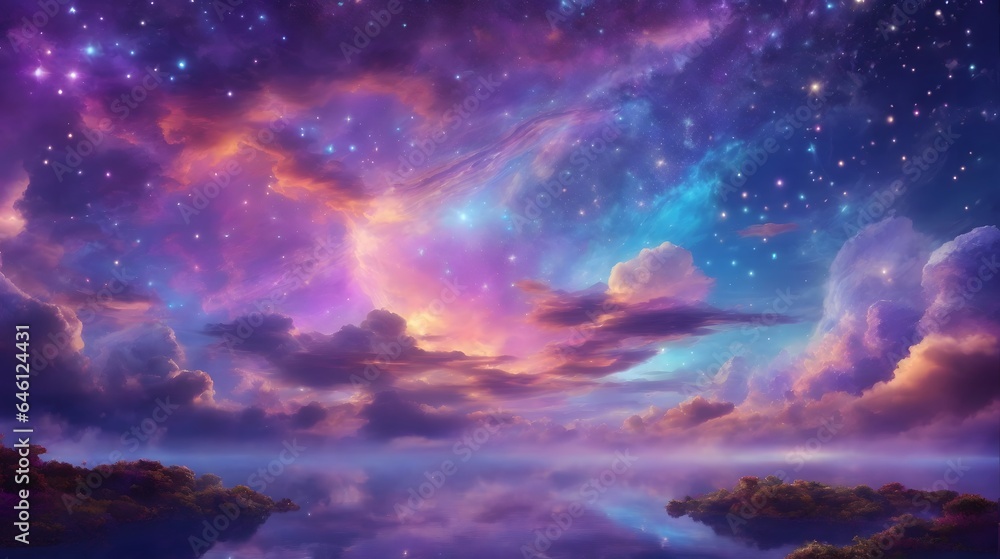 Fantasy Sky Background Sky Landscape Dreamlike Fantasy Sky Horizon Fantasy Cloudscape Colorful Starry Background AI Generative Fantasy Sky Background Sky Landscape Dreamlike Fantasy Sky Horizon Fantasy Cloudscape Colorful Starry Background AI Generative