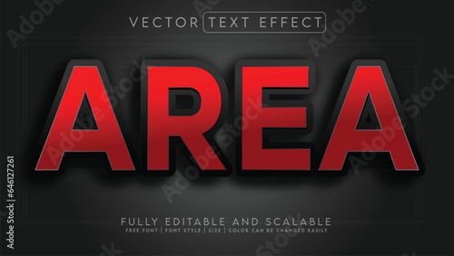 3D Text Effect _Fully Editable and Scalable Vector (Area)