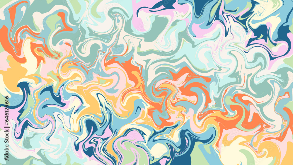 Pastel Color Liquid abstract, background, wallpaper, vector Illustrations. (12 Color)