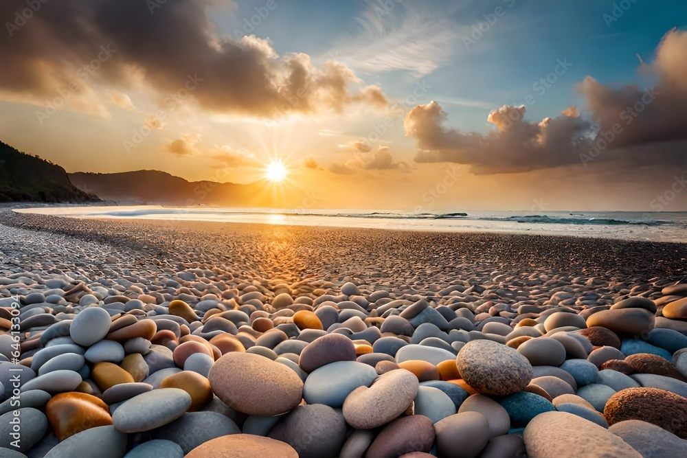 sunset on the beach