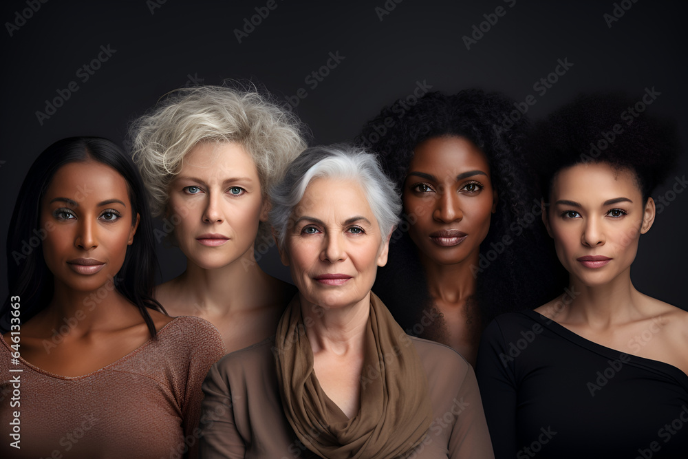 Obraz premium multiethnic female persons of different ages. women.
