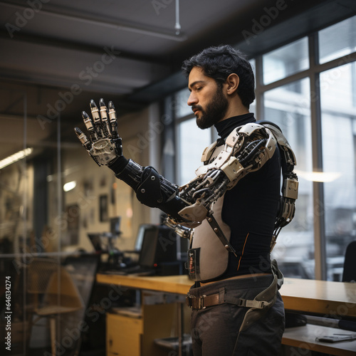 Neural Interfaces for Prosthetics: Advancing technologies that allow individuals to control prosthetic limbs with their minds Generative AI photo