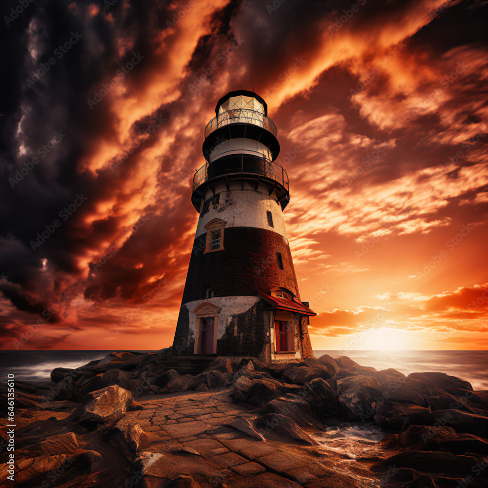 Dramatic Ultra HD Lighthouse Image with Cinematic Lighting and High Dynamic Range
