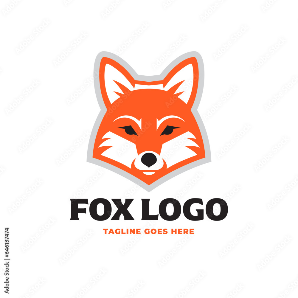 Fox head logo, icon, symbol. Fox head logo, icon, symbol.