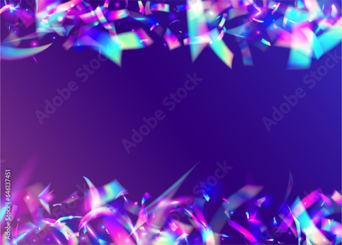Carnival Glitter. Pink Blur Sparkles. Fantasy Foil. Shiny Abstract Sunlight. Modern Art. Party Design. Iridescent Texture. Light Confetti. Purple Carnival Glitter