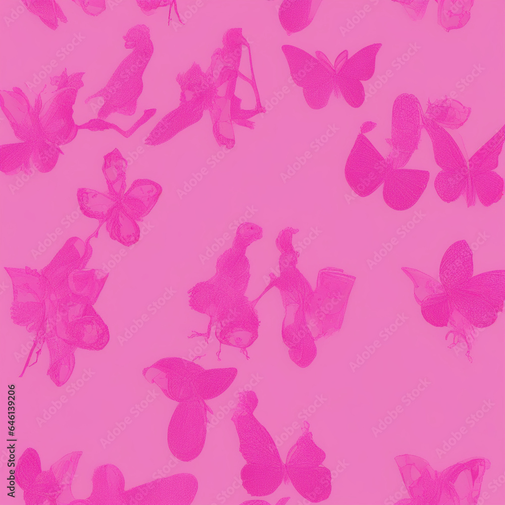pattern with butterflies, Generative AI pattern with butterflies, Generative AI
