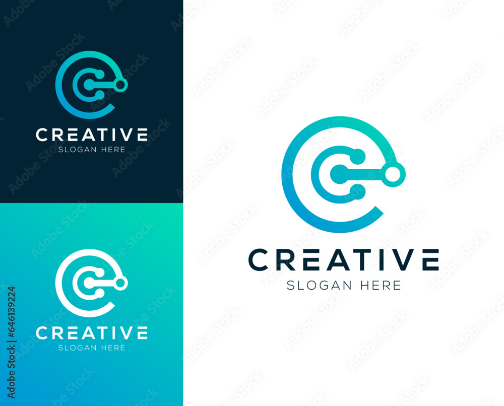 Abstract Initial letter E and Technology logo design vector illustration Abstract Initial letter E and Technology logo design vector illustration