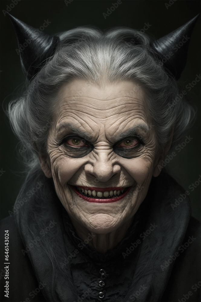portrait of an older witch