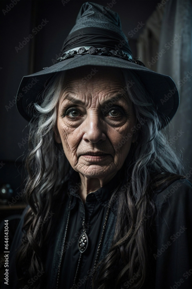 portrait of an older witch