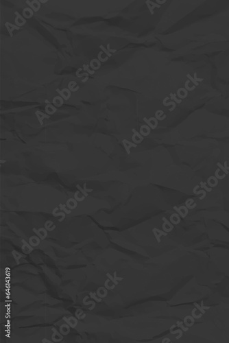 Black clean crumpled paper