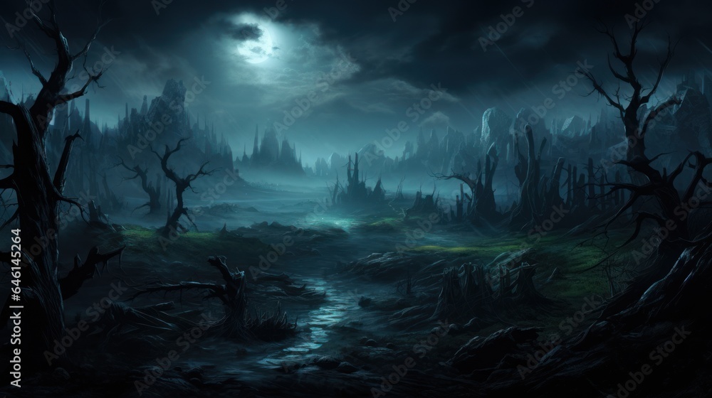 Open World Dark Fantasy Landscape Game Art Open World Dark Fantasy Landscape Game Art
