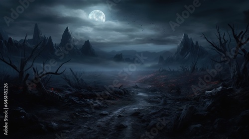 Open World Dark Fantasy Landscape Game Art