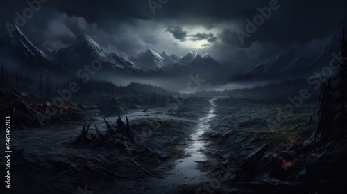 Open World Dark Fantasy Landscape Game Art © Damian Sobczyk