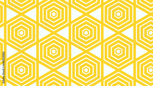 Seamless abstract geometric pattern with hexagons for fabric, background, surface design, packaging Vector illustration