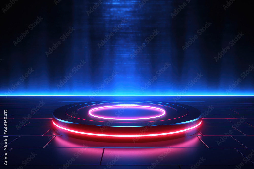 Captivating image of glowing circle on tiled floor in dark room. Ideal for adding touch of mystery and intrigue to your creative projects. Captivating image of glowing circle on tiled floor in dark room. Ideal for adding touch of mystery and intrigue to your creative projects.