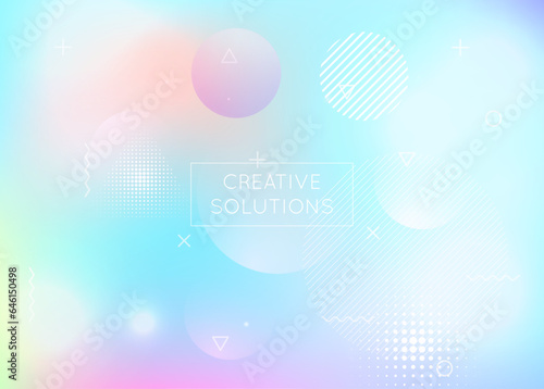 Neon Background. Violet Light Pattern. Geometric Presentation. Vibrant Dots. Gradient Shape. Space Pearlescent Template. Tech Graphic. Summer Flyer. Purple Neon Background