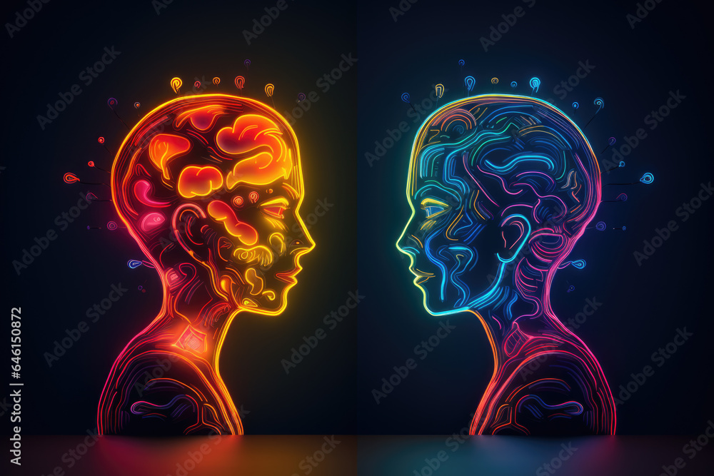 Fototapeta premium Picture of couple standing next to each other. This image can be used to represent relationships, love, togetherness, and companionship. Ideal for websites, blogs, and social media posts.