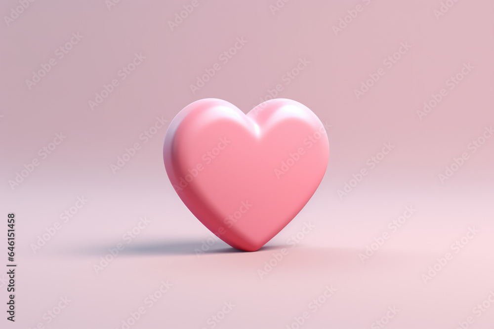 Pink heart shaped object resting on plain surface. This versatile image can be used for various purposes.