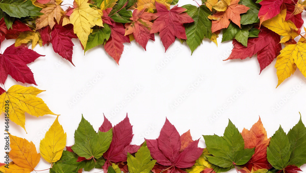 Fototapeta premium Beautiful autumn leaves and presents