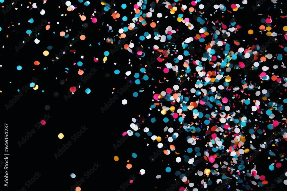 Colorful confetti and glitter background.