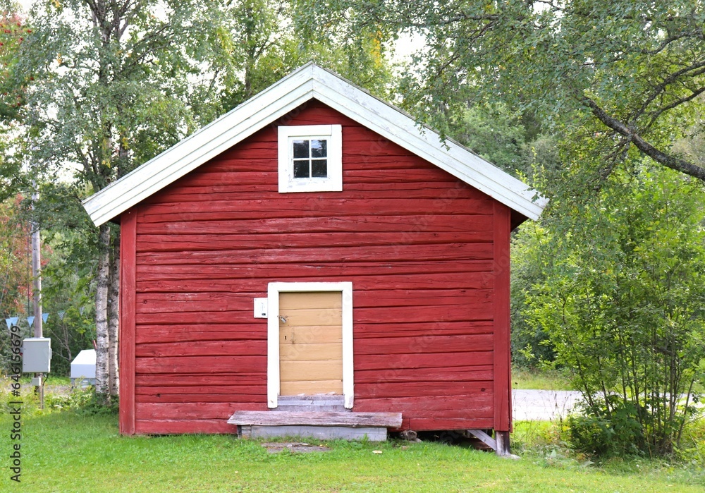 Fototapeta premium old red barn