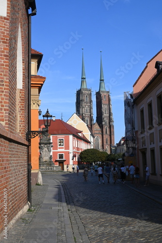 Walking around the historic town of wroclaw