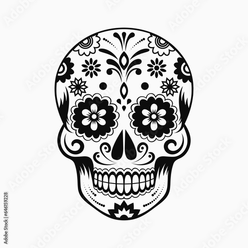 Sugar skull icon. Day of the Dead. Vector illustration