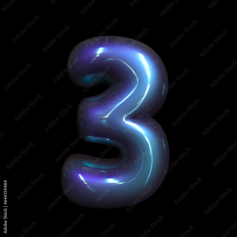 metaverse number 3 - 3d futuristic digit - Suitable for technology, cyberspace or science related subjects metaverse number 3 - 3d futuristic digit - Suitable for technology, cyberspace or science related subjects