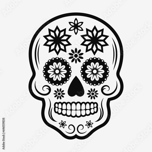 Sugar skull icon. Day of the Dead. Vector illustration
