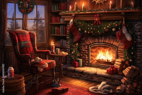 A cozy and warm christmas wallpaper.