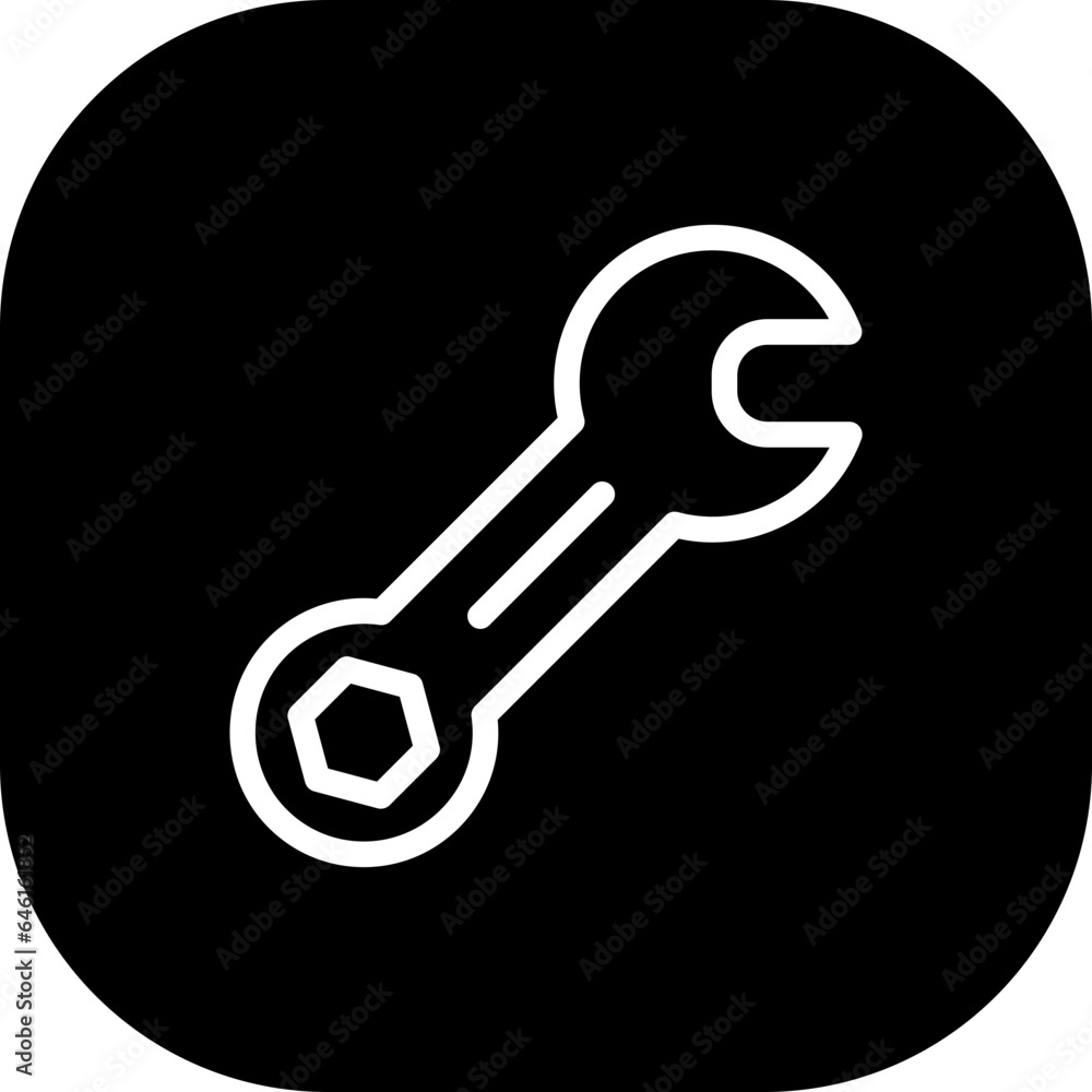 Wrench motor service and garage icon with black filled line outline style. wrench, repair, service, work, maintenance, technology, tool. Vector Illustration Wrench motor service and garage icon with black filled line outline style. wrench, repair, service, work, maintenance, technology, tool. Vector Illustration