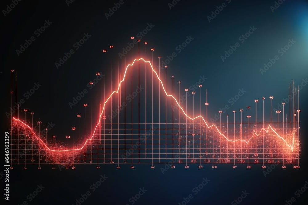 Modern share price chart concept on a screen. Modern share price chart concept on a screen.