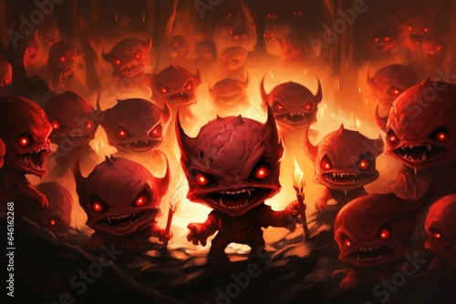 Many little imp demons from hell.