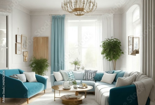 Living room classic style interior design