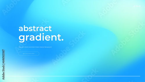 Vector blue and green gradient trendy background abstract