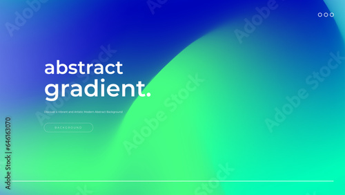 Vector abstract blue and green blend gradient background