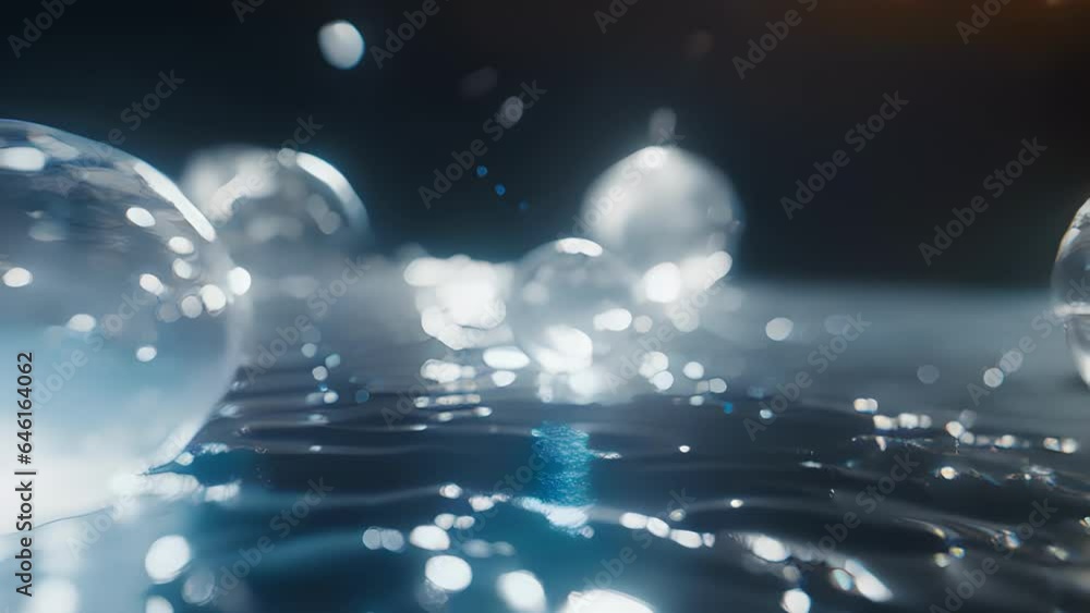Drops of gallium glittering as they hit a cold surface. Drops of gallium glittering as they hit a cold surface.