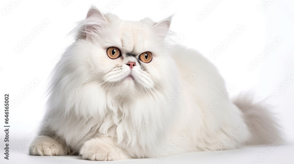 Capturing the Stunning Beauty of a White Himalayan Cat - A Majestic Feline Portrait