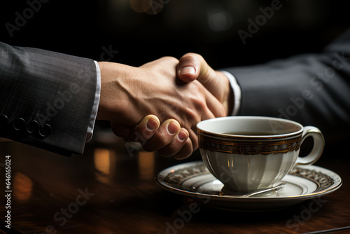 Handshake. Lawyer, legal services, advice, Justice concept. Generative Ai.