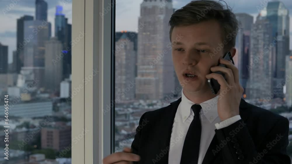 Professional Male Business Person Being Successful in Finance Banking Career Professional Male Business Person Being Successful in Finance Banking Career