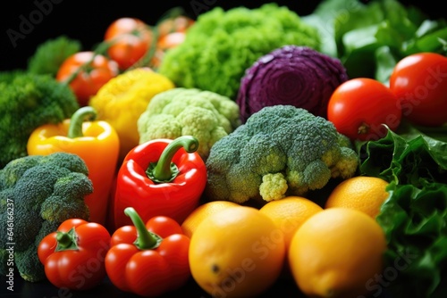 closeup shot of fresh fruits and vegetables. These nutrientrich foods are linked to reduced risk of certain types of cancer, especially when they make up substantial part of ones daily
