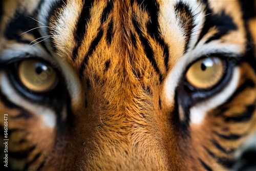 Big eyes. Eyes of a red tiger close up. © Elena