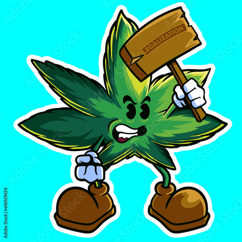 angry leaf illustration