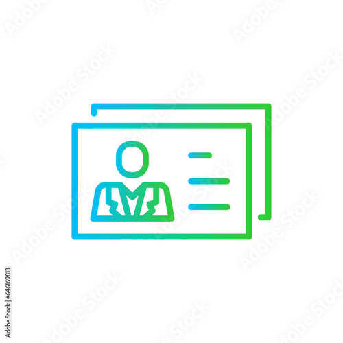 Business card startup pitch deck icon with black outline style. web, internet, contact, business, communication, information, telephone. Vector Illustration