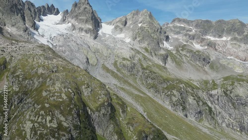 Wallpaper Mural A drone shot of the snow covered peaks of the Alps. Torontodigital.ca