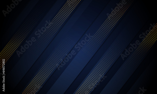 modern dynamic blue line with gold dots halftone style background